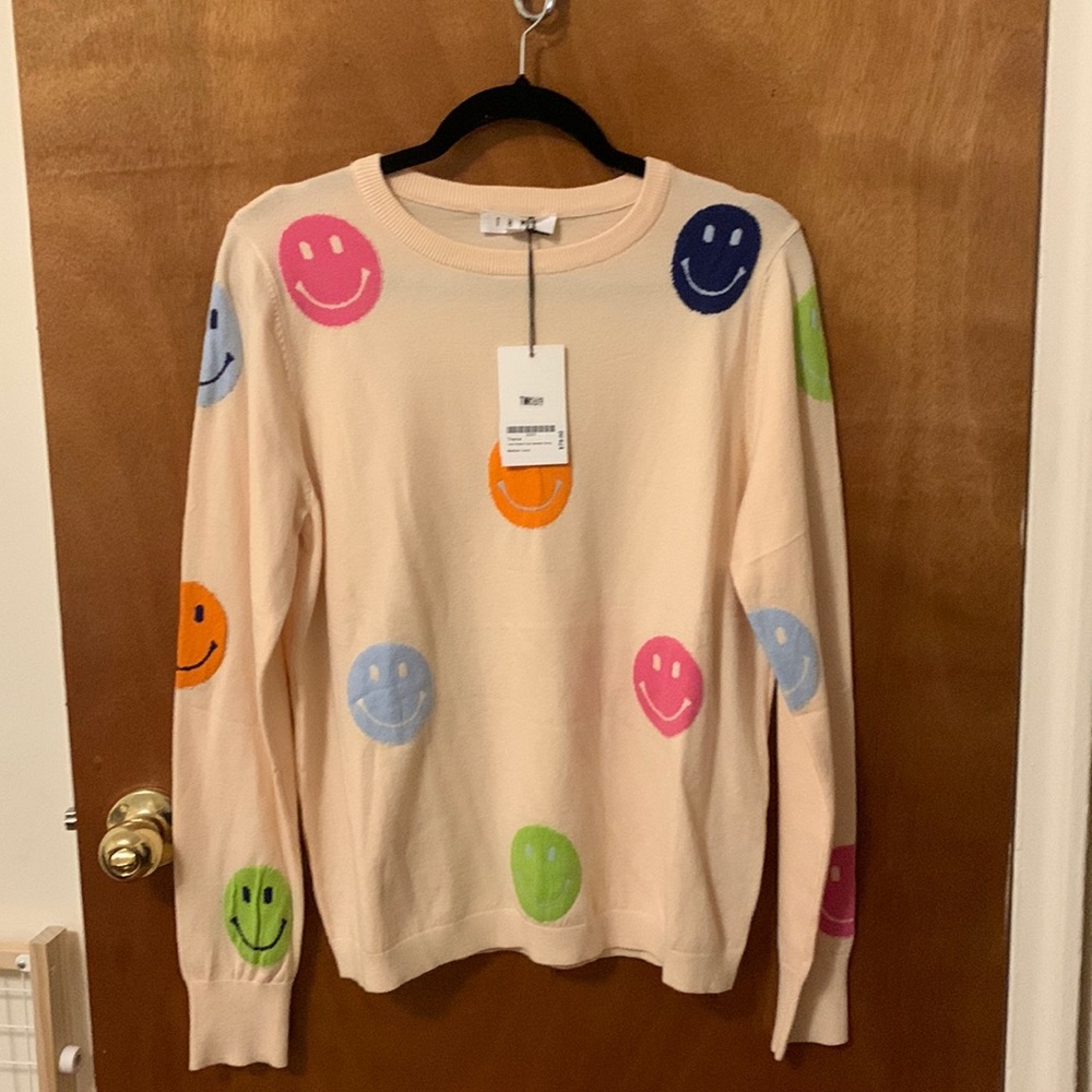 Theme Leda Smiley Face Sweater
